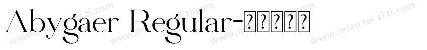 Abygaer Regular字体转换